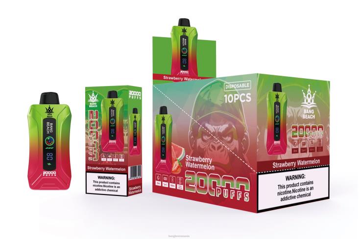Bang Box Puffs 002DR3 pepene verde căpșuni | Bang Beach 20.000 de pufuri vape ecran inteligent