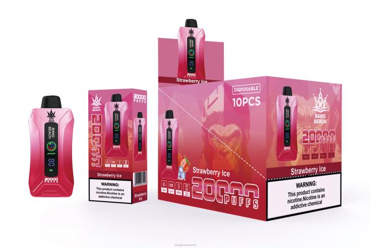 Bang Box România 002DR6 gheata de capsuni | Bang Beach 20.000 de pufuri vape ecran inteligent