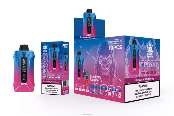 Bang Box Vape 002DR12 afine zmeura | Bang Beach 20.000 de pufuri vape ecran inteligent