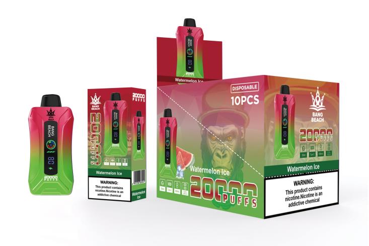 Bang Box Vape 002DR7 gheata de pepene verde | Bang Beach 20.000 de pufuri vape ecran inteligent