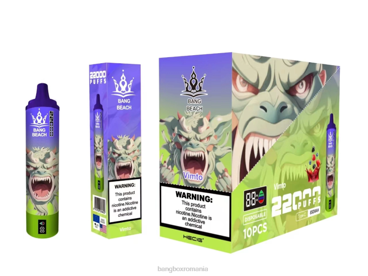 Bang Box Puffs 002DR18 vimto | Bang Beach Ecran inteligent de 22000 puf