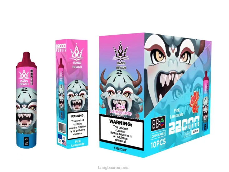 Bang Box Vape Price 002DR15 limonada roz | Bang Beach Ecran inteligent de 22000 puf