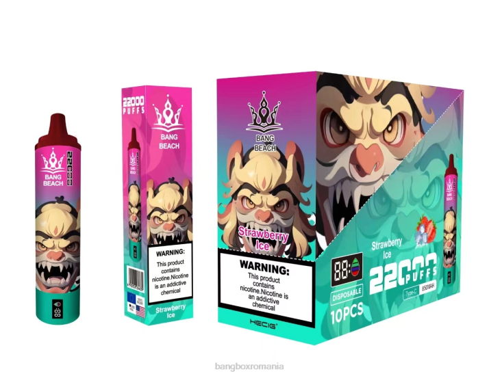 Bang Box Vape Price 002DR20 gheata de capsuni | Bang Beach Ecran inteligent de 22000 puf