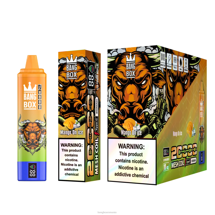 Bang Box Price 002DR54 mango pe gheață | Bang Box Ecran inteligent de 20000 puf