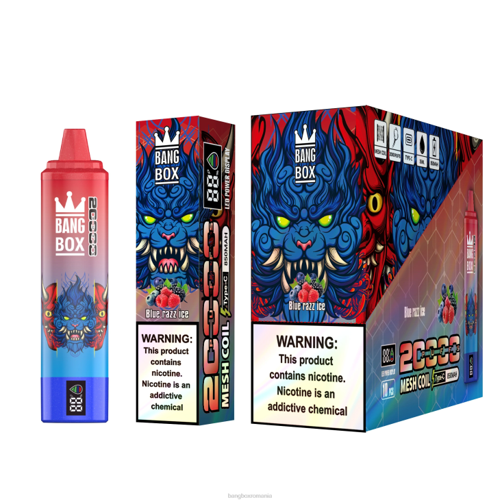 Bang Box Price 002DR59 gheață albastră | Bang Box Ecran inteligent de 20000 puf
