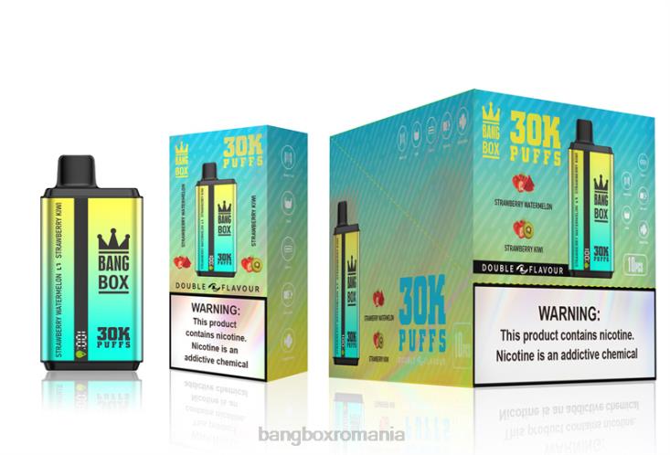 Bang Box Price 002DR64 pepene verde cu căpșuni și kiwi cu căpșuni | Bang Box 30000 de pufuri cu arome duble