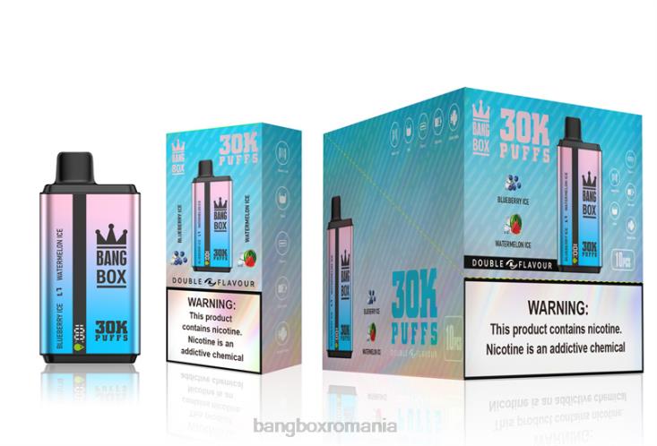 Bang Box Price 002DR69 gheață de afine și gheață de pepene verde | Bang Box 30000 de pufuri cu arome duble