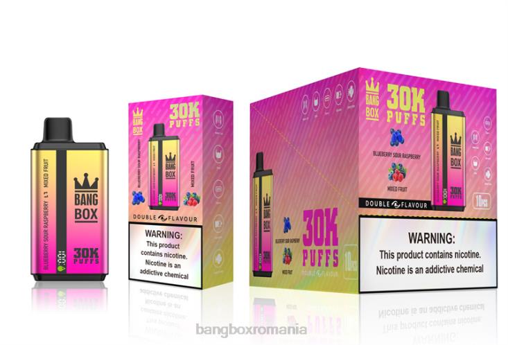 Bang Box România 002DR66 afine zmeură acrișoară și fructe amestecate | Bang Box 30000 de pufuri cu arome duble