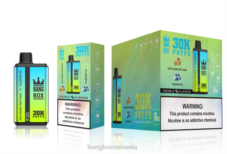 Bang Box Vape Price 002DR65 kiwi fructul pasiunii guava și gheață cu afine | Bang Box 30000 de pufuri cu arome duble