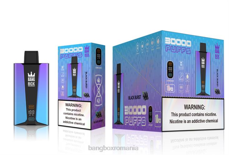 Bang Box Vape 002DR77 izbucnire neagră | Bang Box Ecran inteligent cu 30000 de pufături
