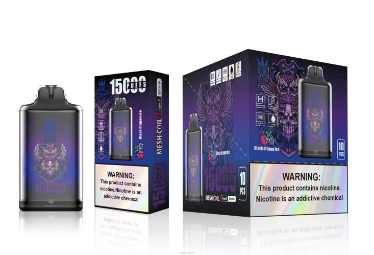Bang Box Vape Price 002DR110 gheață dragon negru | Bang Box s1-15000 pufuri
